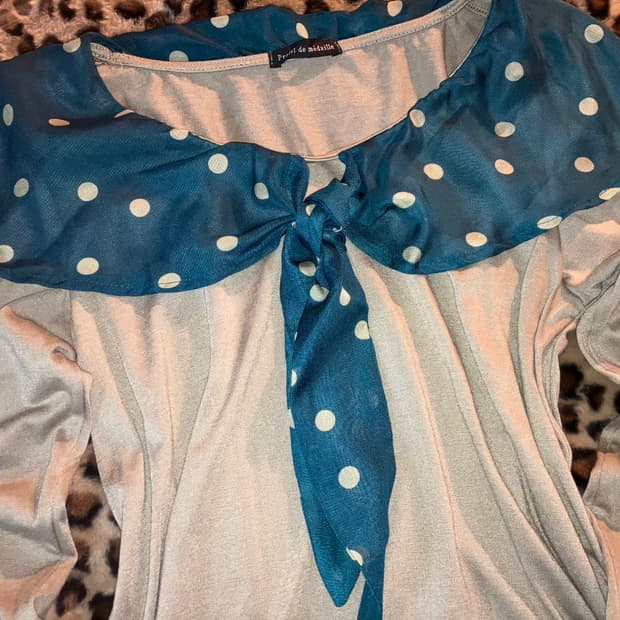 jpn 도트 스카프 티셔츠