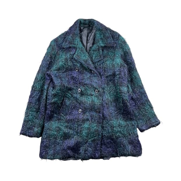 Vintage (Made in UK) 모 헤어 하프 코트  