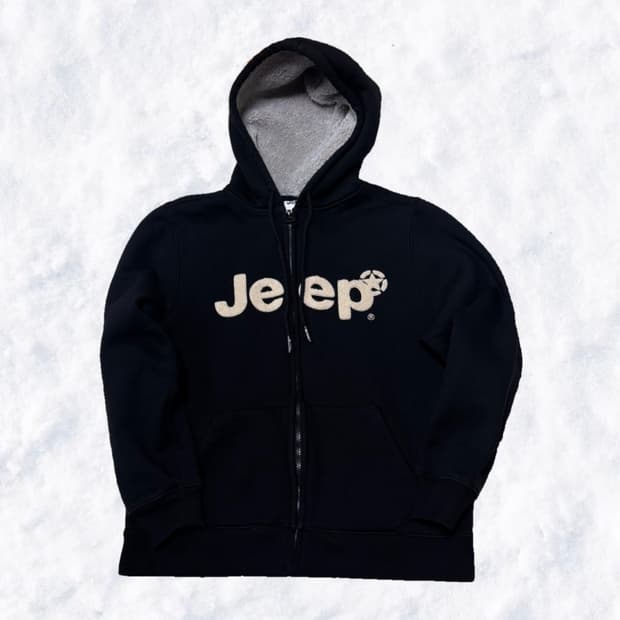 JEEP 지프 쉐르파 로고 블랙 후드집업 