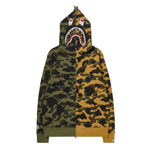 BAPE 1st Camo Separate Shark Zip Hoodie