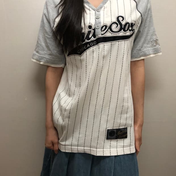 빈티지 mlb 화이트 티셔츠