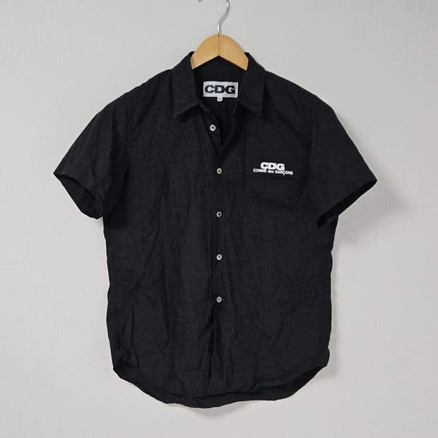 꼼데가르송 CDG 반팔셔츠 숏슬리브 코튼 블랙 M (정품)