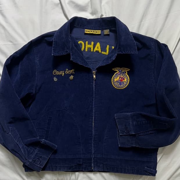 빈티지 라인 FFA 코듀로이 블루종 자켓 판매합니당(황금사이즈) L-XL
