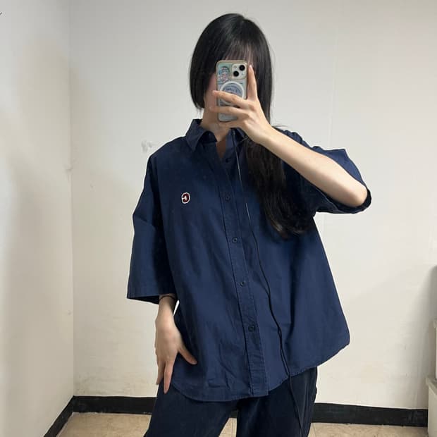 COVERNAT Navy Short Sleeve Shirt