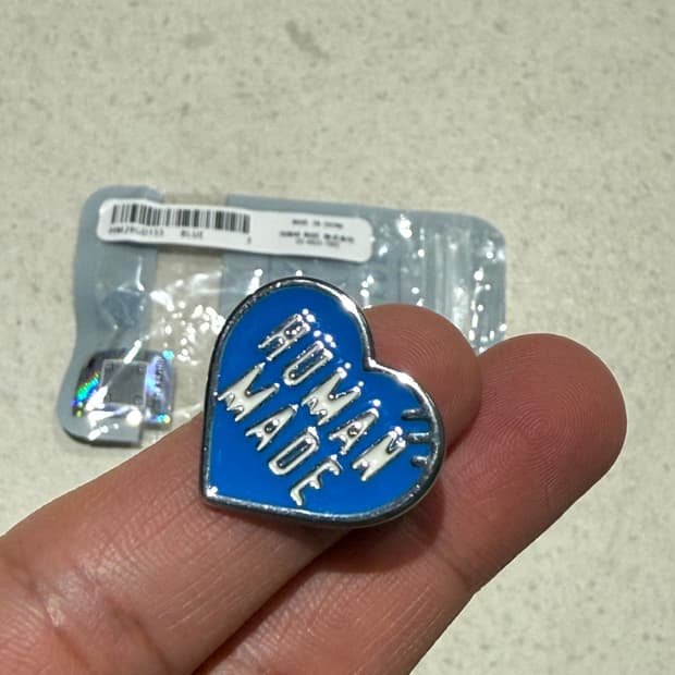 [ONE SIZE] 휴먼메이드 하트 실버 링 블루