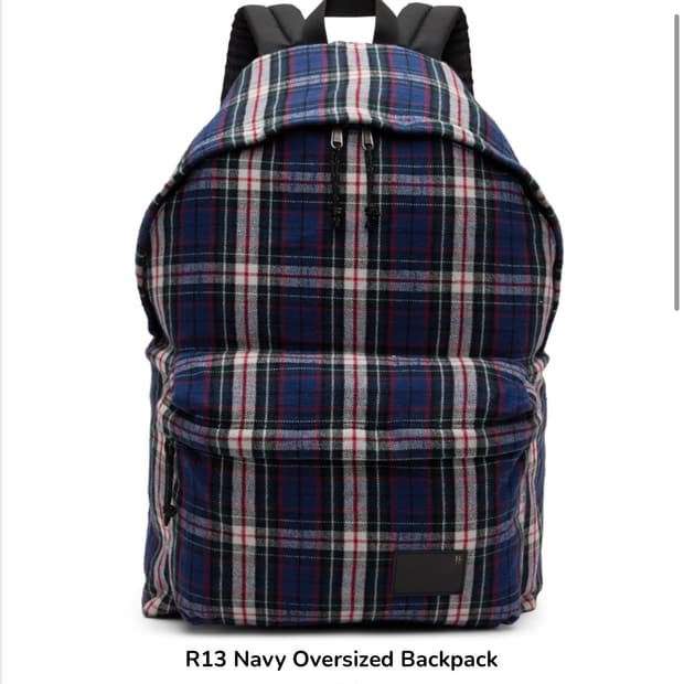 R13 플란넬 오버사이즈드 백팩