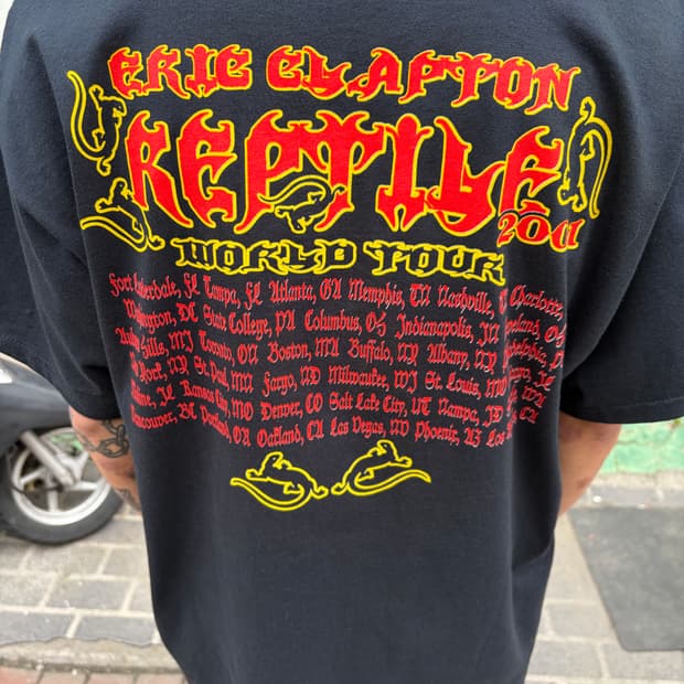 2001 에릭클랩튼 Reptile 투어 티셔츠