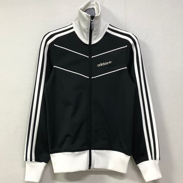 아디다스 셰브론 베켄바우어 여성 딱붙핏 트랙탑 져지 _ 블랙 XS