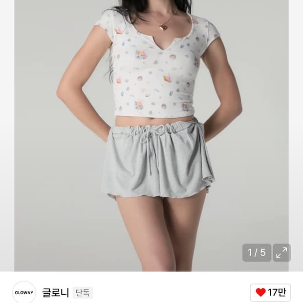 글로니 sleek slit tee