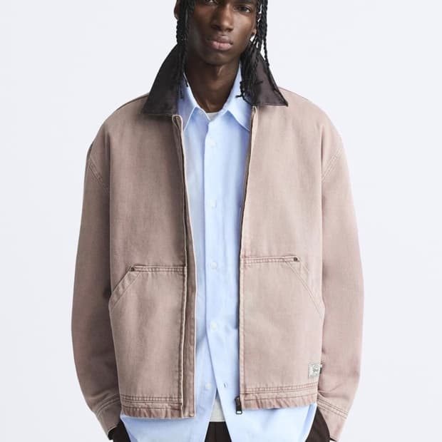 자라 콘트라스트 네크라인 점퍼 L