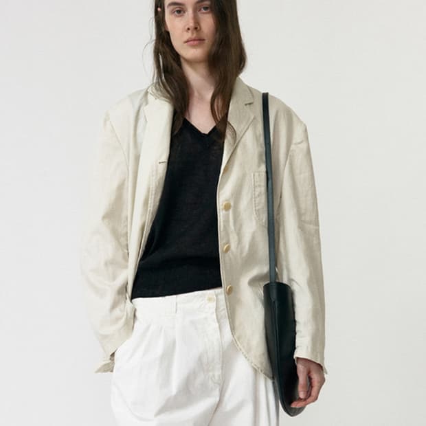 낫띵리튼 Mild oversized linen jacket ivory