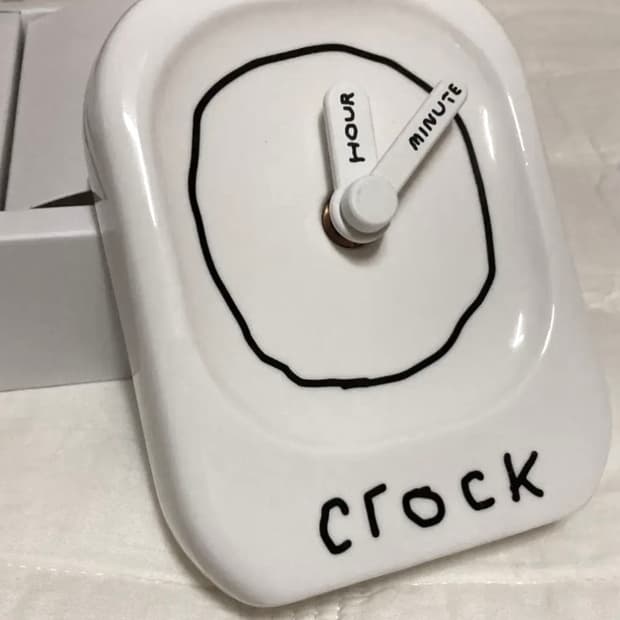 이나피 X 비믹스 세라믹 탁상 시계(바늘 화이트)