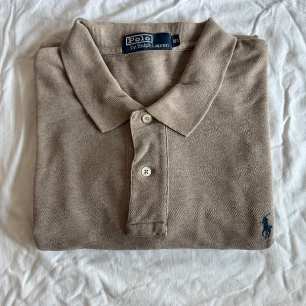 polo 폴로 랄프로렌 모카 베이지 포니 반팔 카라 티셔츠