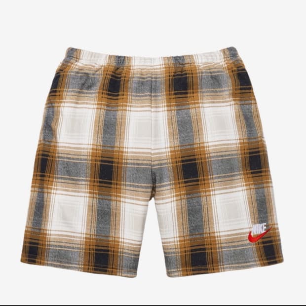 (L)Supreme x Nike Plaid Sweatshorts 슈프림
