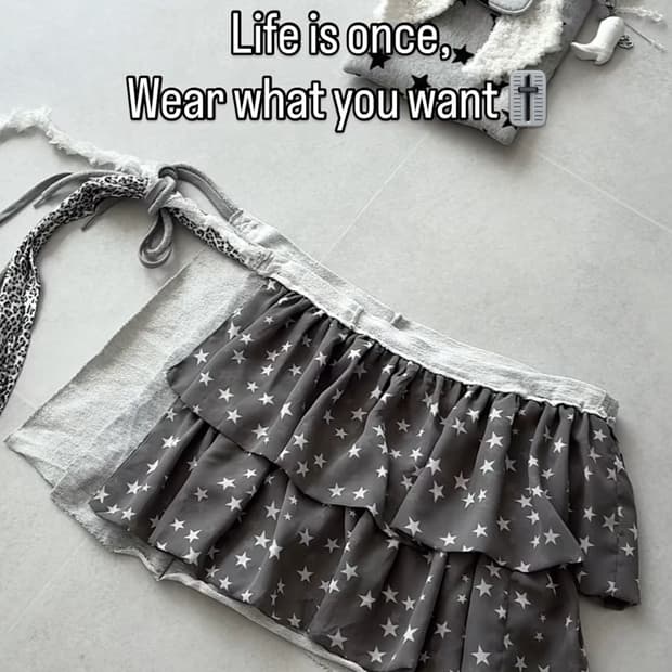 [MADE] 리메이크 별 랩스커트