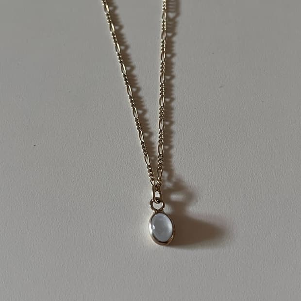 가간 gagan 문스톤 목걸이 골드