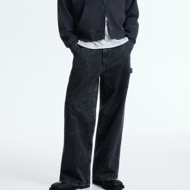 h&m 오버사이즈 크롭 후드집업