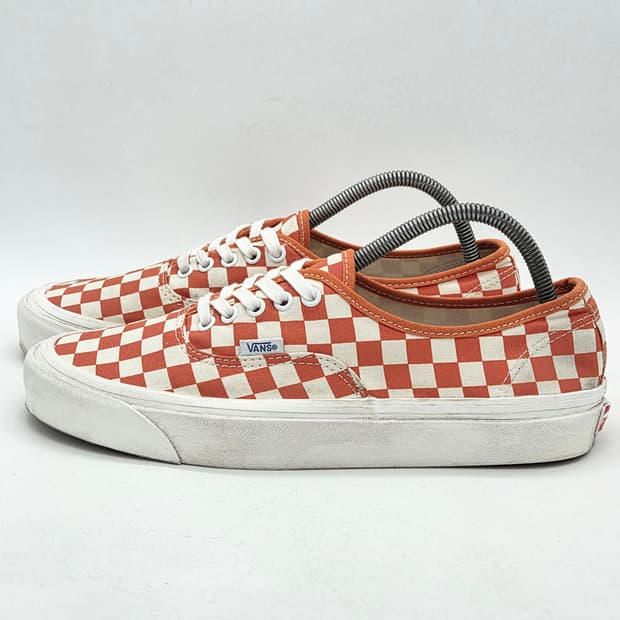 반스 어센틱 44 DX 애너하임 팩토리 체커보드 오렌지 (285)