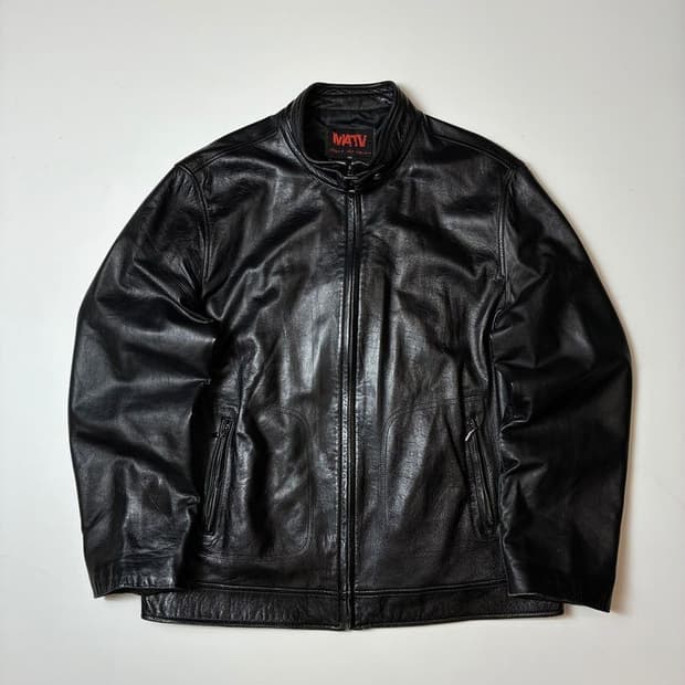 MTTV 00's 양가죽 블랙 레더 싱글 자켓 PN8264