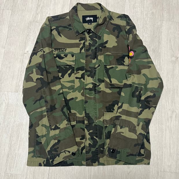 XL) 스투시 카모 밀리터리자켓