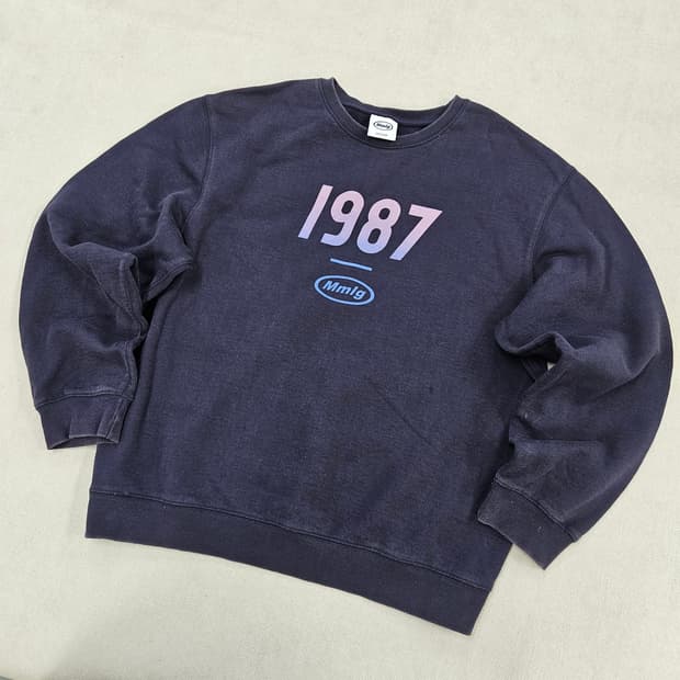 M 88MM 1987로고 맨투맨 0707Y