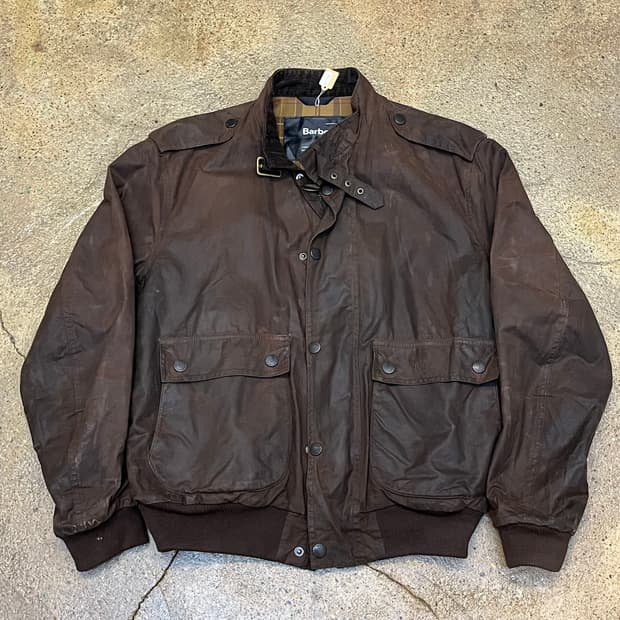 미국 빈티지 바버 브라운 왁스 자켓