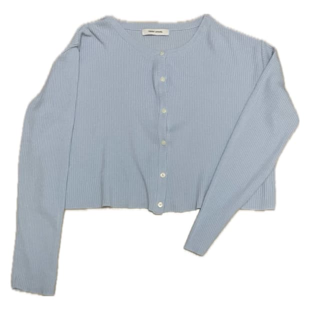 하늘색 니트 가디건