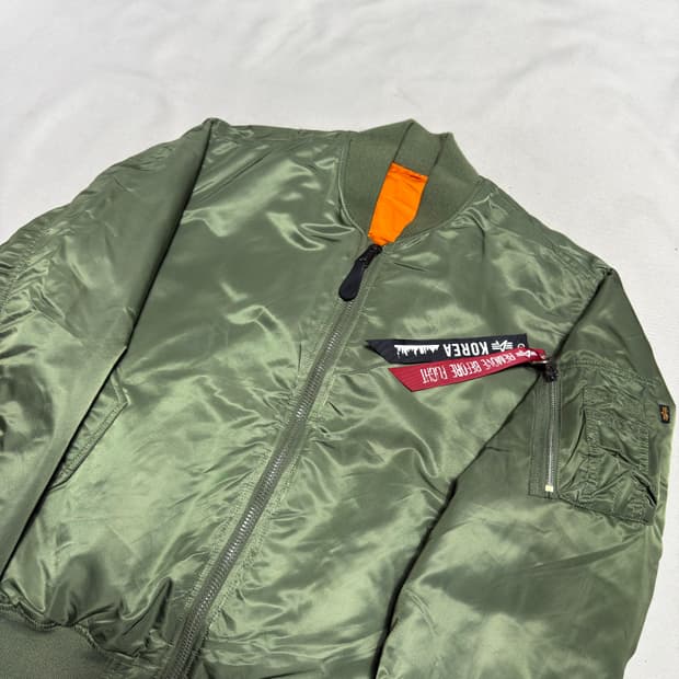 L 알파인더스트리 리버시블 ma-1 항공 자켓