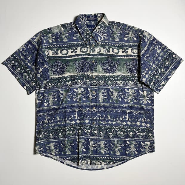 Selected00'sStanleyBlacker 하와이안반팔셔츠R2392