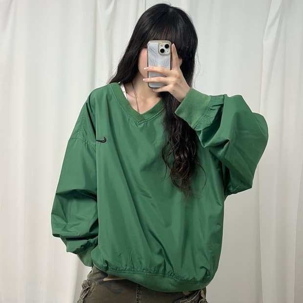 Nike green warm-up jacket