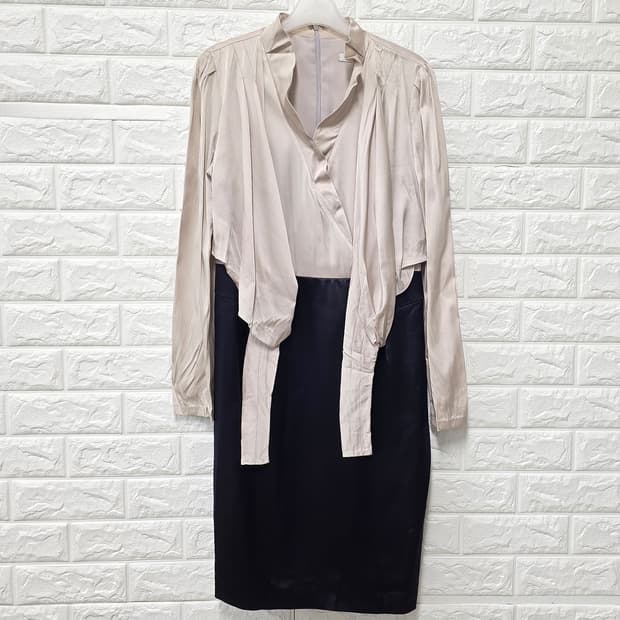 택포// 모조에스핀 투톤 원피스