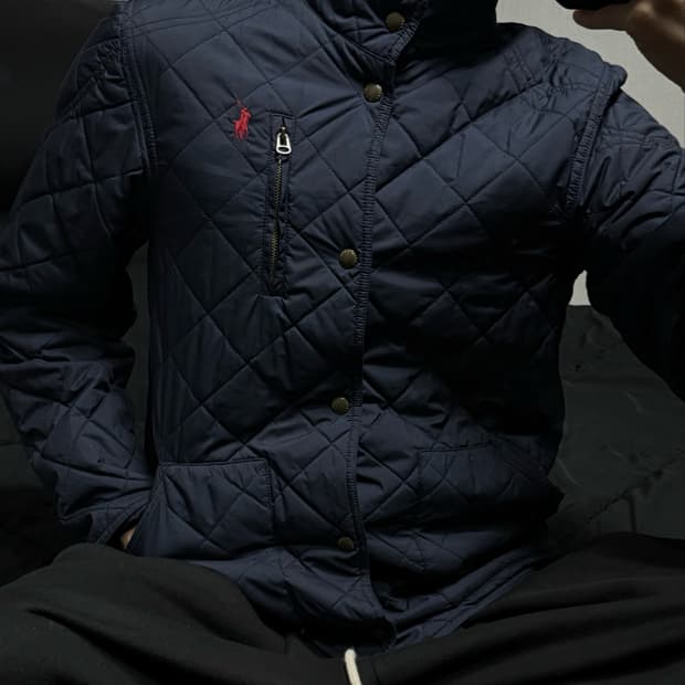 폴로 랄프로렌 퀼팅 자켓 네이비 XL