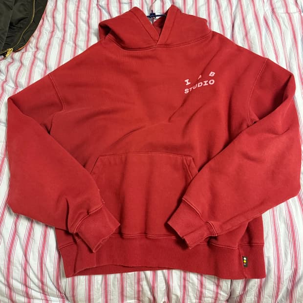 아이앱 스튜디오 후드티 라즈베리 