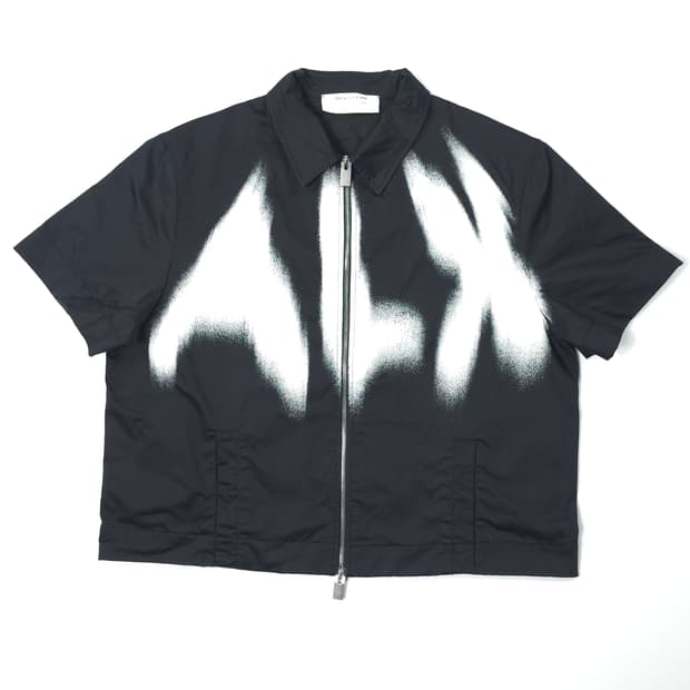 알릭스 팬텀로고 코튼 반팔 집업셔츠 블랙 (XL)