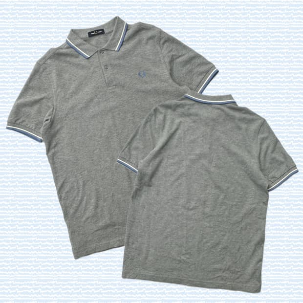 재팬 프레드페리 자수 카라 반팔티셔츠 폴로티 여름 베이직  L