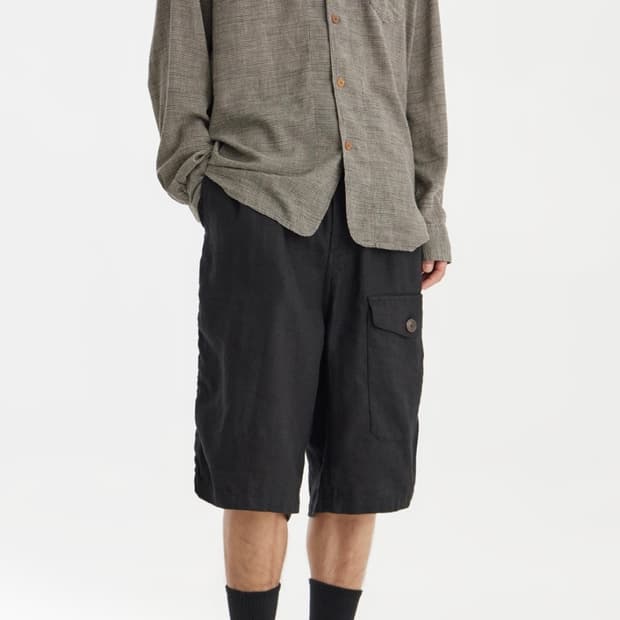 [L]워드로브41 landscape 포켓 숏츠 팬츠 블랙