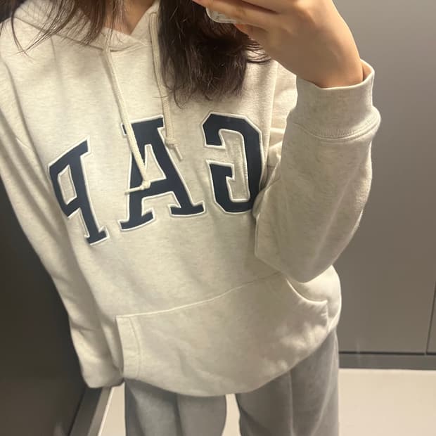 갭 오트밀 후드티