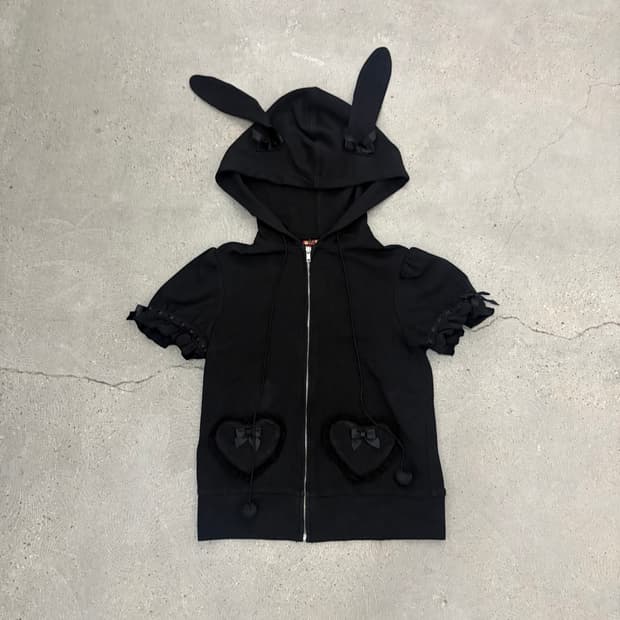 BODYLINE 바디라인 토끼귀 후드 갸루 펑크 고스