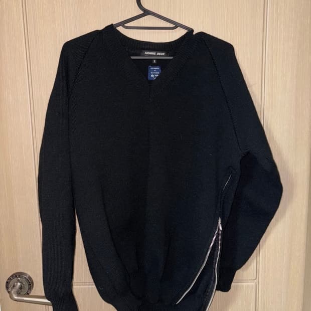 꼼데가르송 옴므 듀스 사이드 지퍼 니트