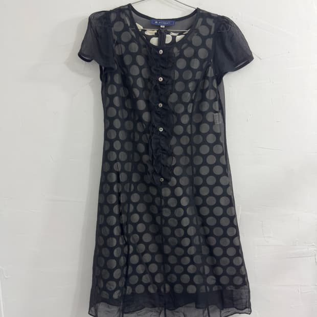 m’s gracy layered dot onepiece