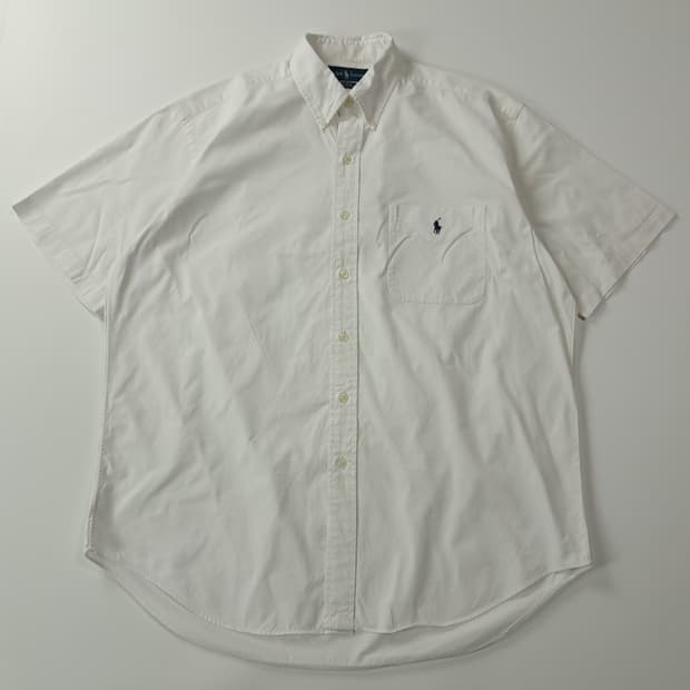 CJ704 L 폴로 블레이크핏 90s 화이트 반팔 셔츠 남방
