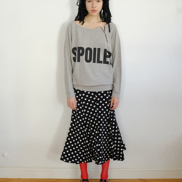 Justhaus ZIPPER BOAT NECK SWEAT