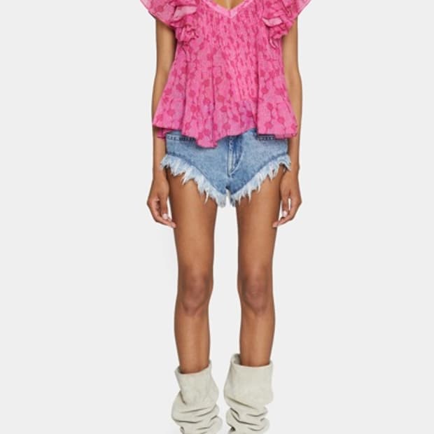 이자벨마랑 마드라나 핑크 블라우스