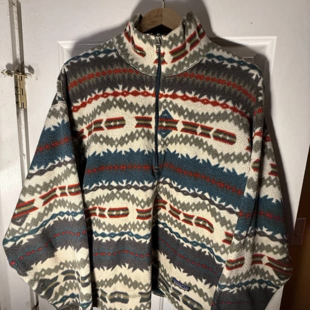 90s 파타고니아 신칠라 스냅-T 아즈텍 패턴 USA
