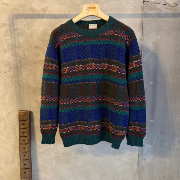 이태리 메이드 올드 베네통 램스울 니트 100