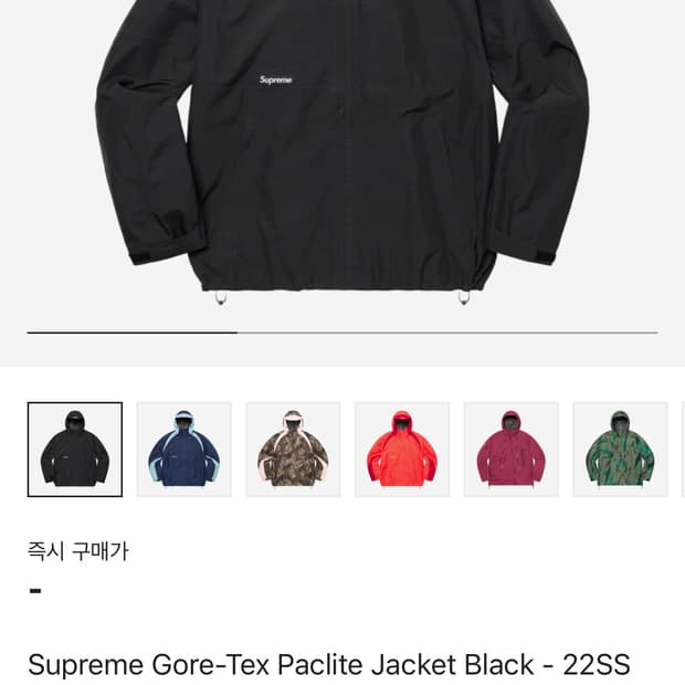 슈프림 고어텍스 팩라이트 자켓