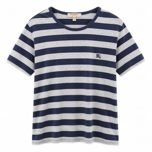 버버리 스트라이프 반팔티셔츠 M
