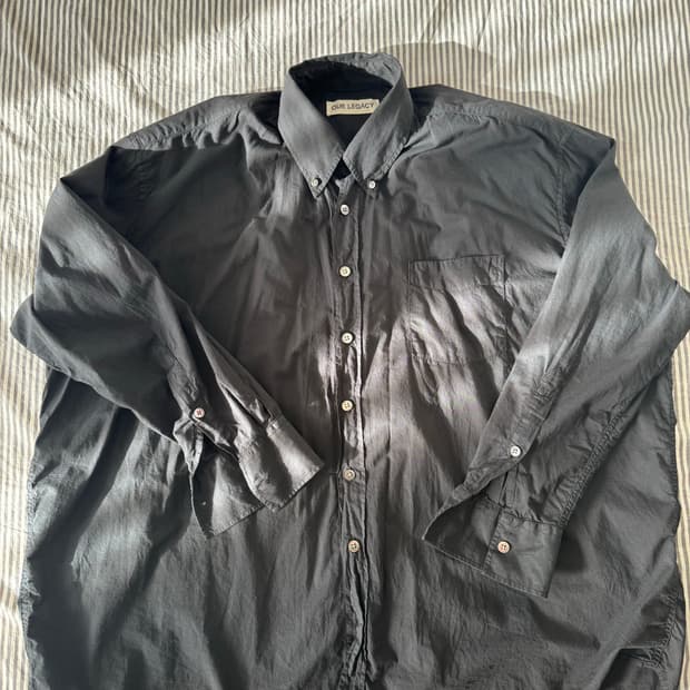 BORROWED BD SHIRT  (Black Voile)