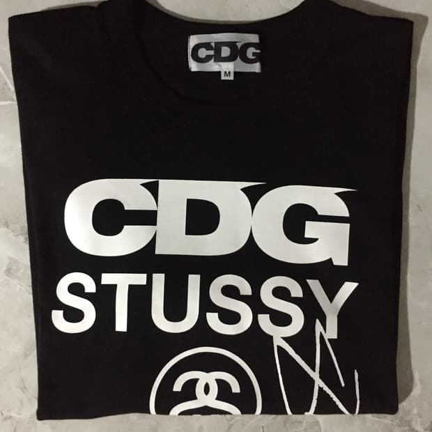 CDG x 스투시 티셔츠 블랙