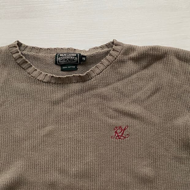 90s 폴로컨트리 RL 자수 니트 100~103